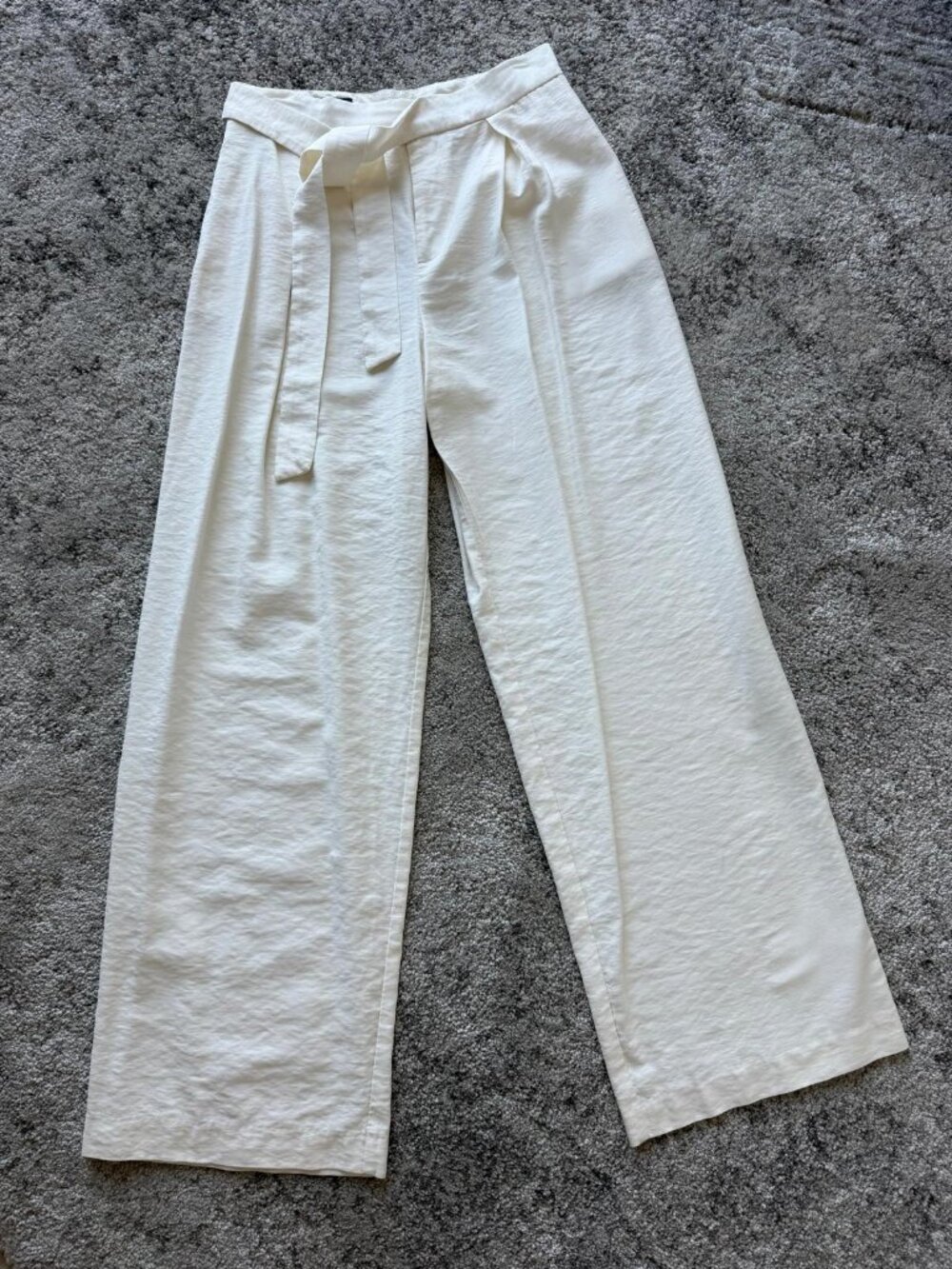 Zara Tied Pleated Pants ECRU - XS